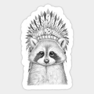 Raccoon apache Sticker